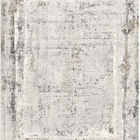 4’ x 6’ Gray and Ivory Abstract Distressed Area Rug