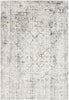 5’ x 8’ Gray and Ivory Abstract Distressed Area Rug