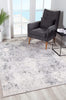 4’ x 6’ Gray and Ivory Abstract Distressed Area Rug