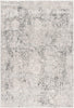 4’ x 6’ Gray and Ivory Abstract Distressed Area Rug