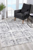 8’ x 11’ Gray and Ivory Abstract Distressed Area Rug