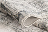 8’ x 11’ Gray and Ivory Abstract Distressed Area Rug