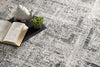 8’ x 11’ Gray and Ivory Abstract Distressed Area Rug