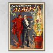 18" X 24" The Incomparable Albini Vintage Magic Poster Wall Art