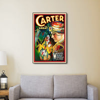 36" x 54" Vintage c1920s Carter Vintage Magic Poster Wall Art