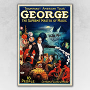 24" x 36" George the Supreme Master Vintage Magic Poster Wall Art