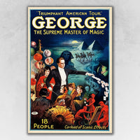 12" x 18" George the Supreme Master Vintage Magic Poster Wall Art