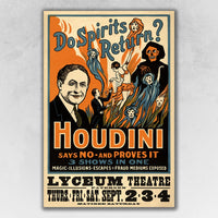 24" x 36" Houdini Spirits Vintage Magic Poster Wall Art