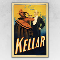 20" x 30" Kellar Drinks with the Devil Vintage Magic Poster Wall Art