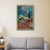 24" x 36" Kellar Levitation Vintage Magic Poster Wall Art