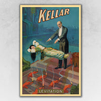 16" x 24" Kellar Levitation Vintage Magic Poster Wall Art