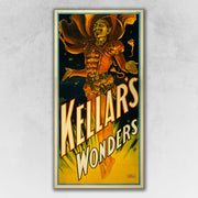 18" X 36" Keller's Wonders Vintage Magic Poster Wall Art