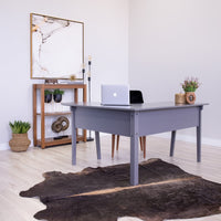 Mod Space Gray L Shaped Computer Desk