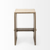 26" Minimal Light Brown Wood Counter Stool