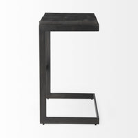 30" Black Cheeky Wood and Metal Bar Stool