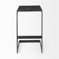 30" Black Cheeky Wood and Metal Bar Stool