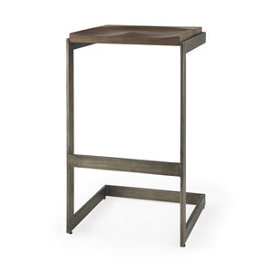 30" Black Cheeky Wood and Metal Bar Stool