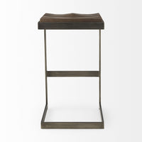 30" Black Cheeky Wood and Metal Bar Stool