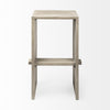 30" Minimal Cool Gray Brown Wood Bar Stool