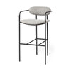 Light Gray Black Framed Bar Stool