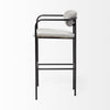 Light Gray Black Framed Bar Stool