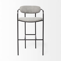 Light Gray Black Framed Bar Stool