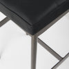 Black Leather Bar Stool with Gold Metal Frame