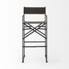 Espresso Leather Director's Chair Bar Stool