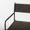 Espresso Leather Director's Chair Bar Stool