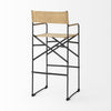 Tan Leather Director's Chair Bar Stool