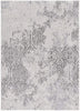 2’ x 4’ Cream and Gray Faded Filigree Area Rug