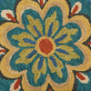 6’ Round Blue Floral Mandala Area Rug