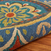 6’ Round Blue Floral Mandala Area Rug