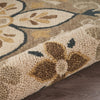 6’ Round Taupe Traditional Medallion Area Rug