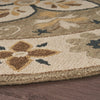 6’ Round Taupe Traditional Medallion Area Rug