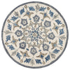 6’ Round Blue Floral Oasis Area Rug