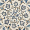 6’ Round Blue Floral Oasis Area Rug