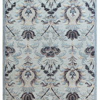 5’ x 7’ Blue Floral Patterns Area Rug