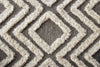 7’ x 9’ Gray and White Diamond Area Rug