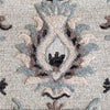 2’ x 4’ Gray Floral Patterns Hearth Rug