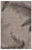 8’ x 9’ Beige Palm Leaves Indoor Outdoor Scatter Rug