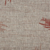 5’ x 7’ Red Palm Leaves Indoor Outdoor Area Rug