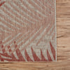 8’ x 9’ Red Palm Leaves Indoor Outdoor Area Rug