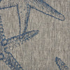 5’ x 7’ Blue Starfish Indoor Outdoor Area Rug