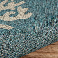 5’ x 7’ Blue Coral Reef Indoor Outdoor Area Rug