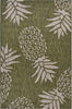 5’ x 7’ Green Pineapple Indoor Outdoor Area Rug