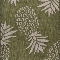 5’ x 7’ Green Pineapple Indoor Outdoor Area Rug