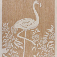 5’ x 7’ Tan Flamingo Indoor Outdoor Area Rug