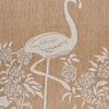 5’ x 7’ Tan Flamingo Indoor Outdoor Area Rug