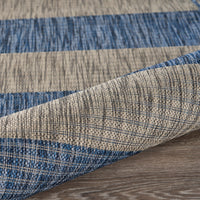 2’ x 3’ Navy Stripes Indoor Outdoor Scatter Rug